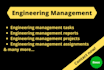 do report writing, engineering and management topics