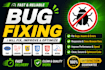 do website bug fixing in PHP laravel javascript and mysql