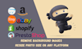 fix shopify images, remove background and resize photo size