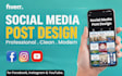 design professional social media post, banners and ads for facebook instagram