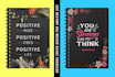 design motivational notebook, journal cover for KDP amazon or etsy