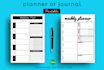 design printable daily, weekly, monthly planner and journal