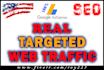 drive targeted real USA website traffic with seo