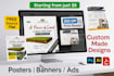 design eye catching posters, banners and ads