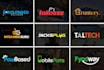 do modern text based lettering logo design