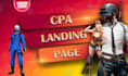 create high quality cpa landing page,design cpa landing page