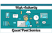 provide high authority guest post service