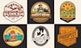 design vintage logo badge label patch emblem sticker stamp