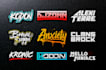 design dj, music, band, and typography logo
