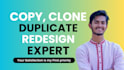 duplicate copy clone website or redesign wordpress website