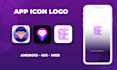 design IOS or android app icon logo and splash screen