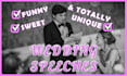 write your funny, sweet, memorable wedding speech