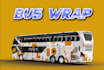 design unique and awesome bus wrap for you
