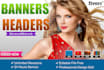 create awesome website header banner