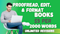book editing and formatting proofreading book editor pro ebook paperback KDP
