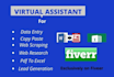 do data entry, web scraping, web research, lead generation, copy paste as VA