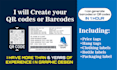 do barcode design and qr code design