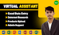 do excel data entry va, internet research, admin support and product upload