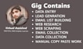 do accurate data entry, web scraping, email collection, and copy paste work
