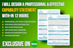 design capability statement for your business government contract