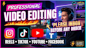 edit reels for insta, face book, tiktok, and youtube