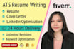 create or rewrite job winning resume, cv and cover letter