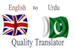 do outstanding english ,urdu translation