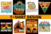 create simple typography and  classic t shirt design