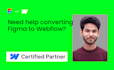 convert figma to webflow fully responsive, functional site