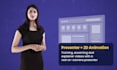 create a spokesperson video with presenter and 2d animation