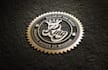 design 3d badge and gold logo