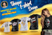 create a custom trendy tee shirt design for you