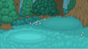 draw a pixel pokémon battle background