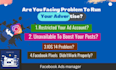 enable your facebook ad account and fix your pixels issues