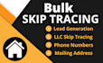 provide you accurate  skip tracing services for real estate