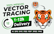 manual vectorize logo, vector tracing, recreate, convert image to vector