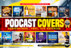 design professional podcast cover art, podcast logo