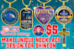 create jewelry necklace design for shine on and gear bubble