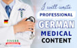 write professional german medical content