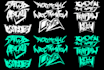 make old school thrash metal logo design