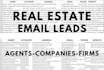 provide verified real estate agents email list with phone numbers