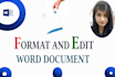 create microsoft word documents template format and edit ms word layout