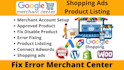 fix error merchant center and setup google shopping