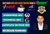 wordpress yoast on  page SEO and index technical  optimization
