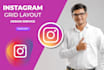 design grid instagram post and story template