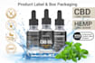 do cbd label, hemp label, bottle label and packaging box