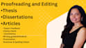 proofread, edit, and refine your thesis or dissertation