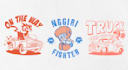 draw mascot vintage  illustration for clothing flag