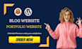 design wordpress blog website and portfolio website