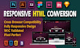 do html conversion   psd ai xd figma sketch design to html php websites